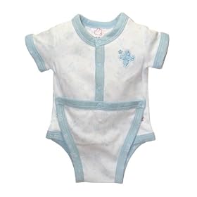 Short Sleeve Bodysuit with Waist Snap Closure by Baby's Own